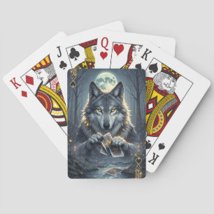 Mystischer Wolfskönig Spielkarten