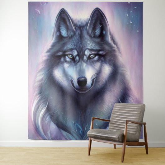 Mystischer Wolfsteppich Wandteppich (Beispiel)