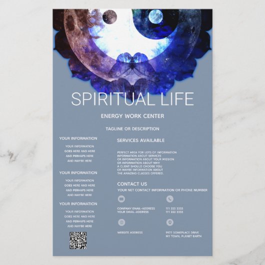 Mystischer Yin Yang, spiritueller Holistischer Die Flyer (Vorne)