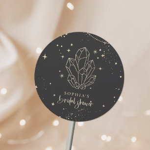 Mystischer Zodiac-Tarot Himmlischer Brause Shower Runder Aufkleber