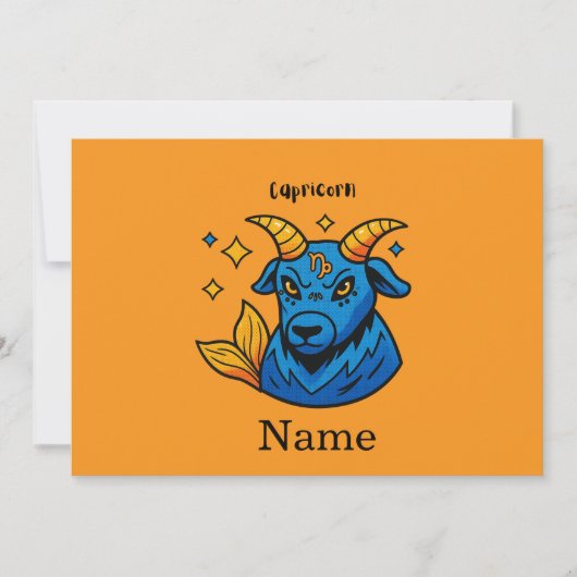 Mystischer Zodiak Steinbock Seebock Astrologie Einladung (Vorderseite)