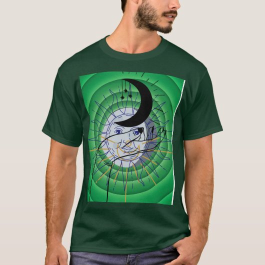 MYSTISCHER ZUNEHMENDER MOND T-Shirt (Vorderseite)