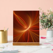 Mystisches Abstraktes Fraktal Kunst Moderne, warme Acrylschild (Hochzeit)