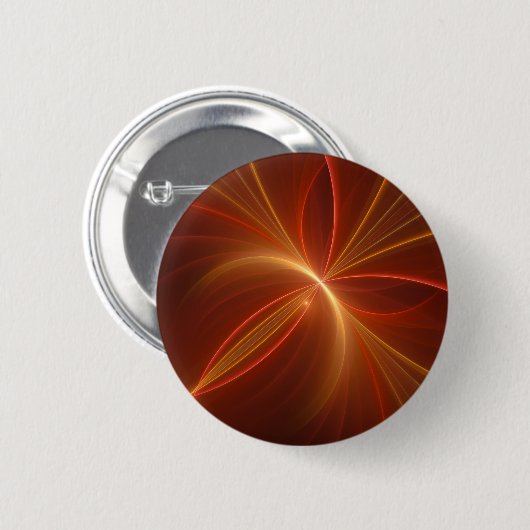 Mystisches Abstraktes Fraktal Kunst Moderne, warme Button (Vorne & Hinten)