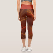 Mystisches Abstraktes Fraktal Kunst Moderne, warme Capri Leggings (Rückseite)