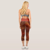 Mystisches Abstraktes Fraktal Kunst Moderne, warme Capri Leggings (Rückseite)