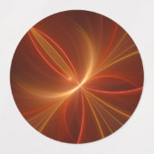 Mystisches Abstraktes Fraktal Kunst Moderne, warme Etiketten (Design 1)