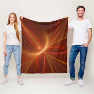 Mystisches Abstraktes Fraktal Kunst Moderne, warme Fleecedecke