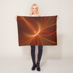 Mystisches Abstraktes Fraktal Kunst Moderne, warme Fleecedecke