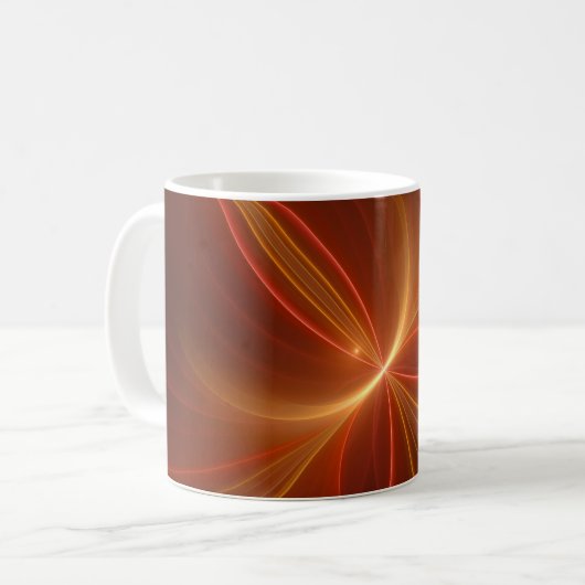 Mystisches Abstraktes Fraktal Kunst Moderne, warme Kaffeetasse (Vorderseite Links)