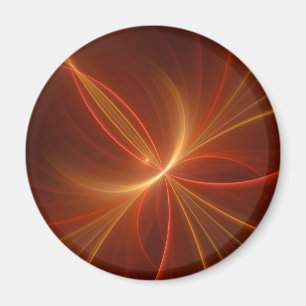 Mystisches Abstraktes Fraktal Kunst Moderne, warme Magnet