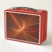 Mystisches Abstraktes Fraktal Kunst Moderne, warme Metall Brotdose (Rückseite)