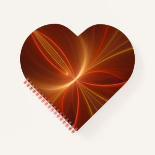 Mystisches Abstraktes Fraktal Kunst Moderne, warme Notizblock