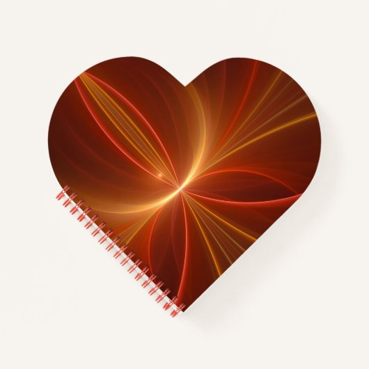 Mystisches Abstraktes Fraktal Kunst Moderne, warme Notizblock (Vorderseite)