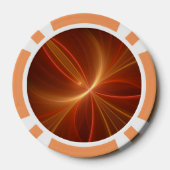 Mystisches Abstraktes Fraktal Kunst Moderne, warme Pokerchips (Rückseite)
