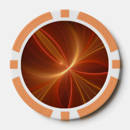 Mystisches Abstraktes Fraktal Kunst Moderne, warme Pokerchips