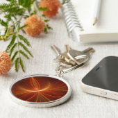 Mystisches Abstraktes Fraktal Kunst Moderne, warme Schlüsselanhänger (Seite)