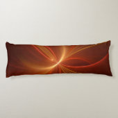 Mystisches Abstraktes Fraktal Kunst Moderne, warme Seitenschläferkissen (Rückseite)