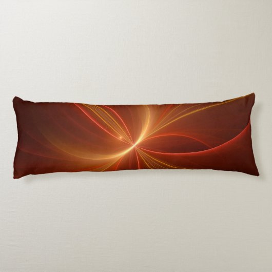 Mystisches Abstraktes Fraktal Kunst Moderne, warme Seitenschläferkissen (Rückseite)