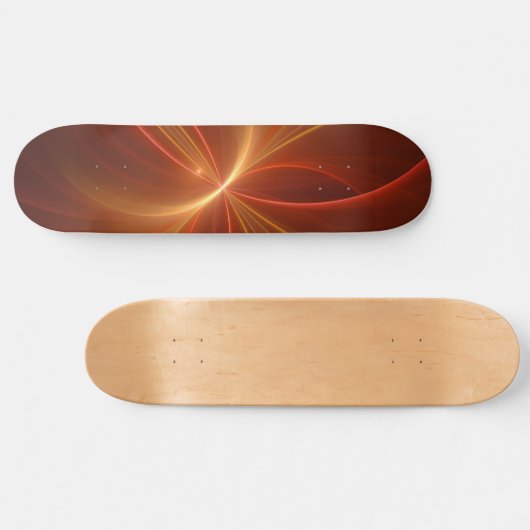 Mystisches Abstraktes Fraktal Kunst Moderne, warme Skateboard (Horizontal)