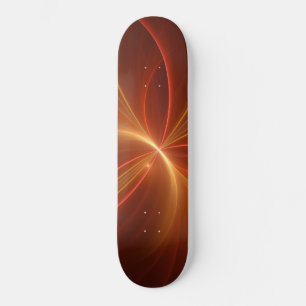 Mystisches Abstraktes Fraktal Kunst Moderne, warme Skateboard