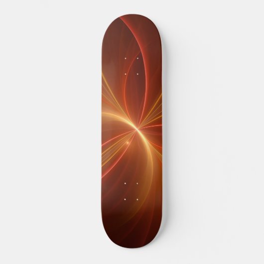 Mystisches Abstraktes Fraktal Kunst Moderne, warme Skateboard (Vorderseite)