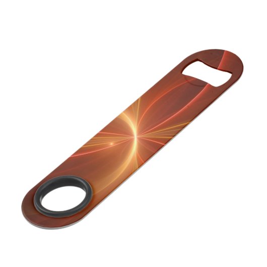 Mystisches Abstraktes Fraktal Kunst Moderne, warme Speed Flaschenöffner (Rückseite Schrägansicht)