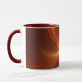 Mystisches Abstraktes Fraktal Kunst Moderne, warme Tasse (Links)