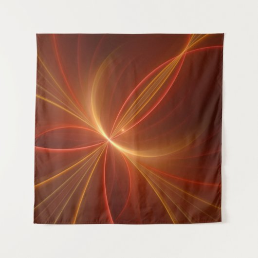 Mystisches Abstraktes Fraktal Kunst Moderne, warme Wandteppich (Vorderseite (Horizontal))