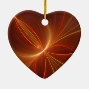 Mystisches Abstraktes Fraktal Moderne warme Farben Keramik Ornament
