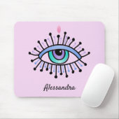 Mystisches, alles sichtendes Auge, hellrosa Mousepad (Mit Mouse)
