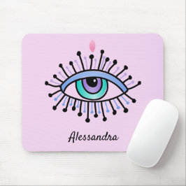 Mystisches, alles sichtendes Auge, hellrosa Mousepad