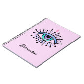 Mystisches, alles sichtendes Auge, hellrosa Notizblock (Linke Seite)