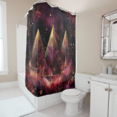 Mystisches Amethyst-Hexen-Celestial-Muster Duschvorhang (Beispiel)