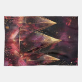 Mystisches Amethyst-Hexen-Celestial-Muster Geschirrtuch (Horizontal)