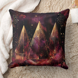 Mystisches Amethyst-Hexen-Celestial-Muster Kissen