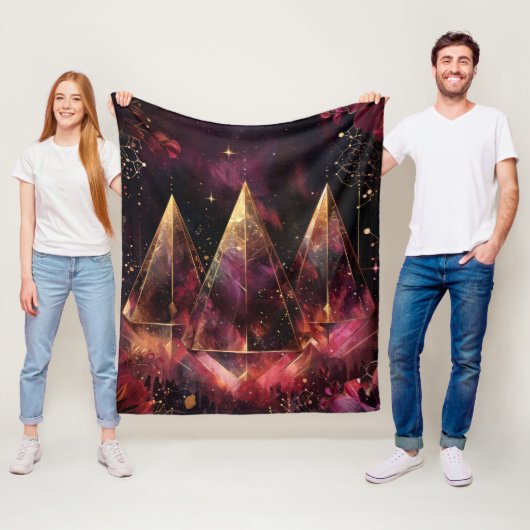 Mystisches Amethyst-Hexen-Zelestial-Muster Fleecedecke (Beispiel)