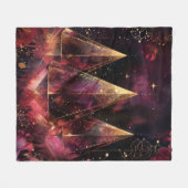Mystisches Amethyst-Hexen-Zelestial-Muster Fleecedecke (Vorderseite (Horizontal))