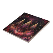 Mystisches Amethyst-Hexen-Zeltal-Muster Fliese (Seite)