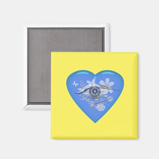 Mystisches Augapherz Magnet (Vorderseite/Rückseite)