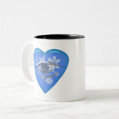 Mystisches Augapherz Zweifarbige Tasse (Vorderseite Links)
