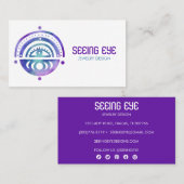 Mystisches Auge Magisches Elegantes Boho Wasserfar Visitenkarte (Vorne/Hinten)