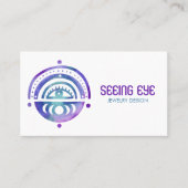 Mystisches Auge Magisches Elegantes Boho Wasserfar Visitenkarte (Vorderseite)