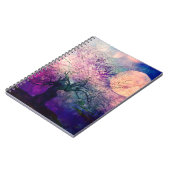 Mystisches Baum-und Nachtmond-Notizbuch Notizblock (Linke Seite)