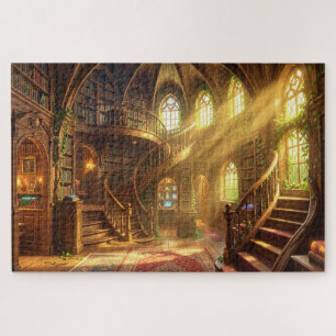 Mystisches Bibliotheks-Escape-Jigsaw-Puzzle Puzzle