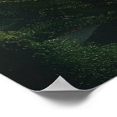 Mystisches Bild eines mit Moos bedeckten Schlosses Poster (Ecke)