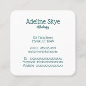 Mystisches Bild Quadratische Visitenkarte (Rückseite)