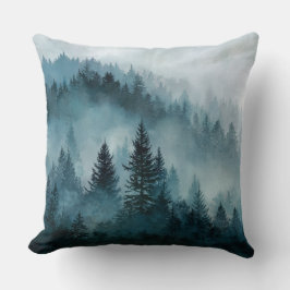 Mystisches Blauwald-Serenity-Kissen Kissen