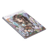 Mystisches Blumenkind mit Quarz Notizblock (Rechte Seite)