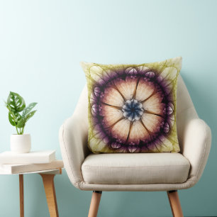 Mystisches, blumenmagisches enigmatisches Muster Kissen